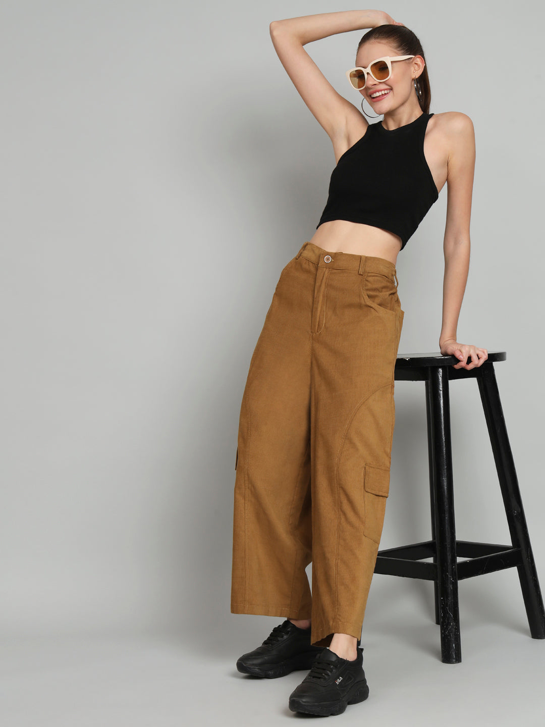 Corduroy Trouser Brown For Women