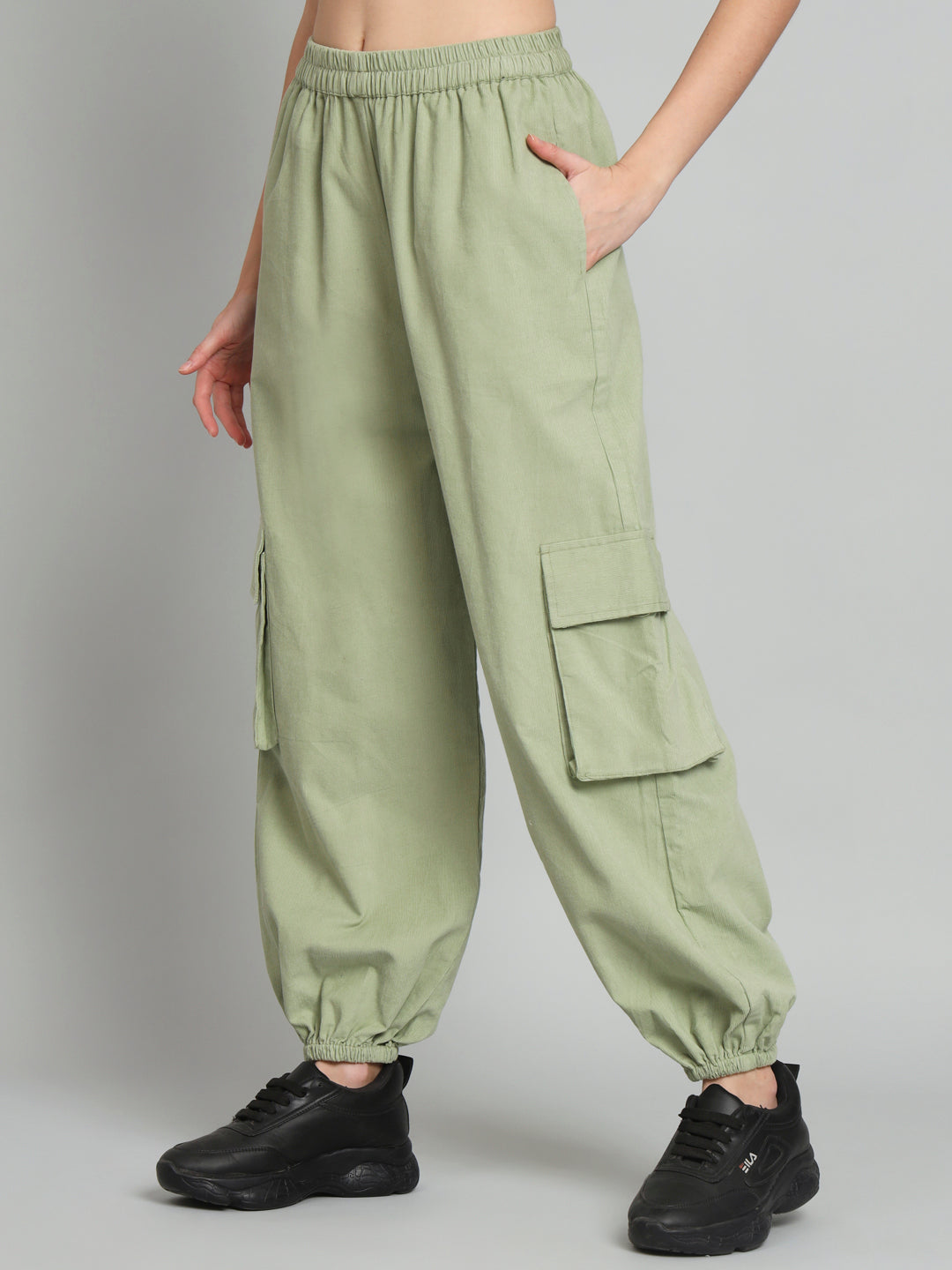 Green Corduroy Cargo jogger