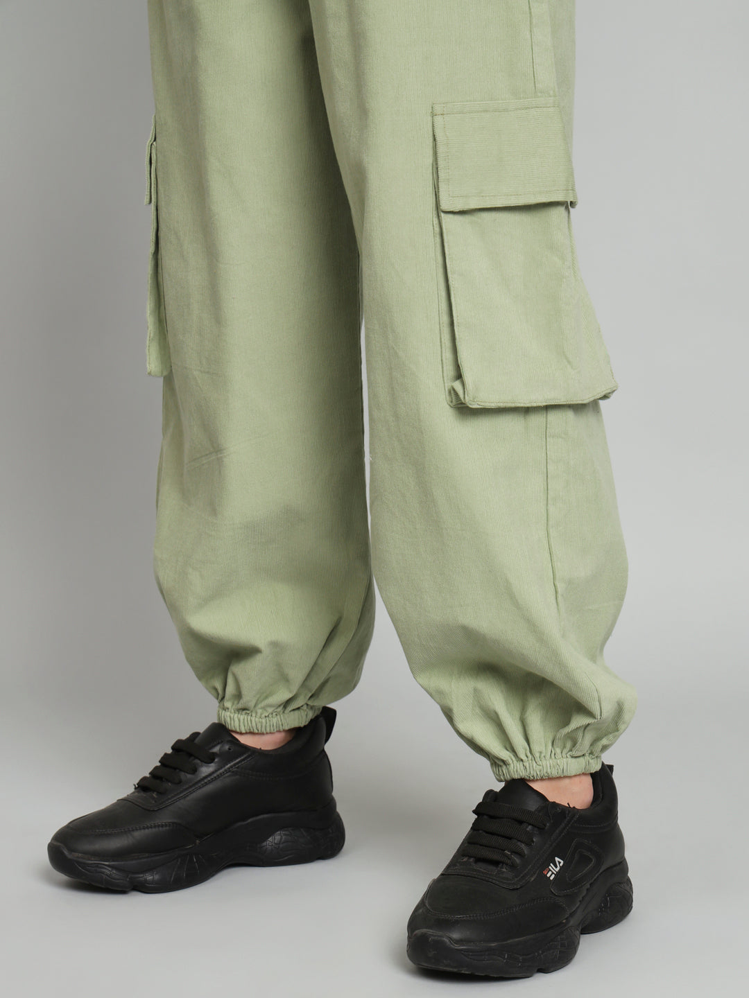 Green Corduroy Cargo jogger