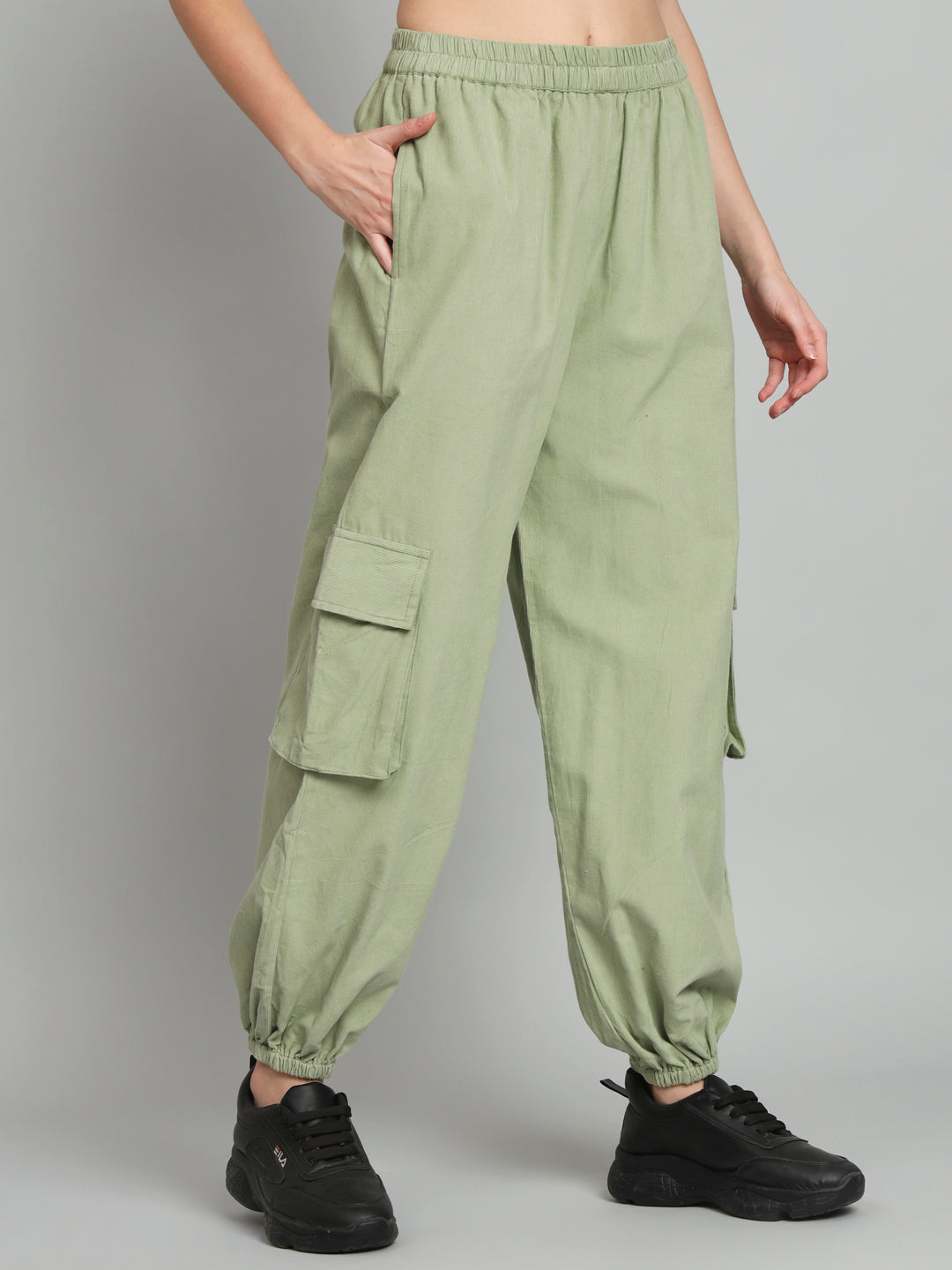 Green Corduroy Cargo jogger