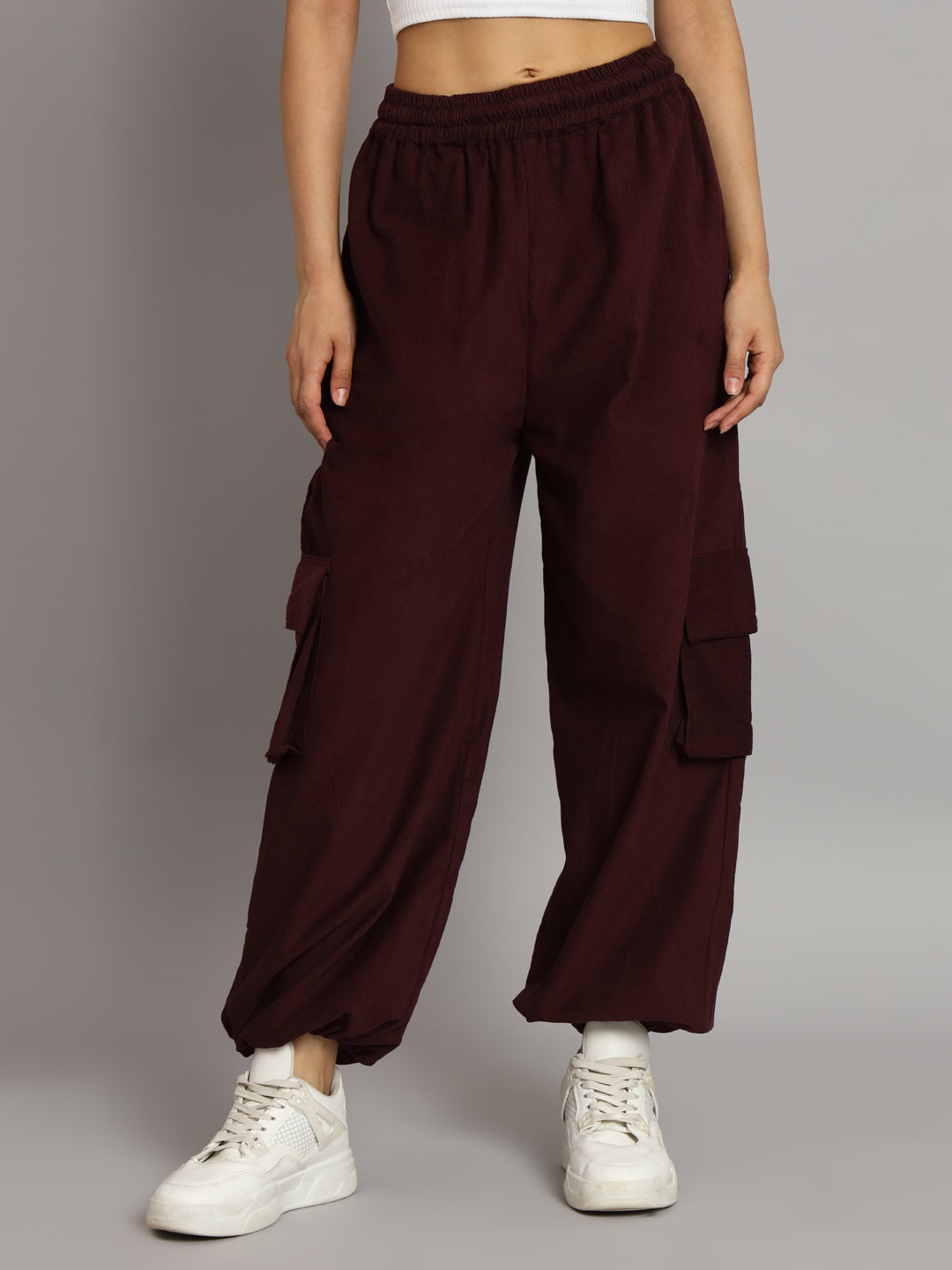 Maroon Corduroy Jogger