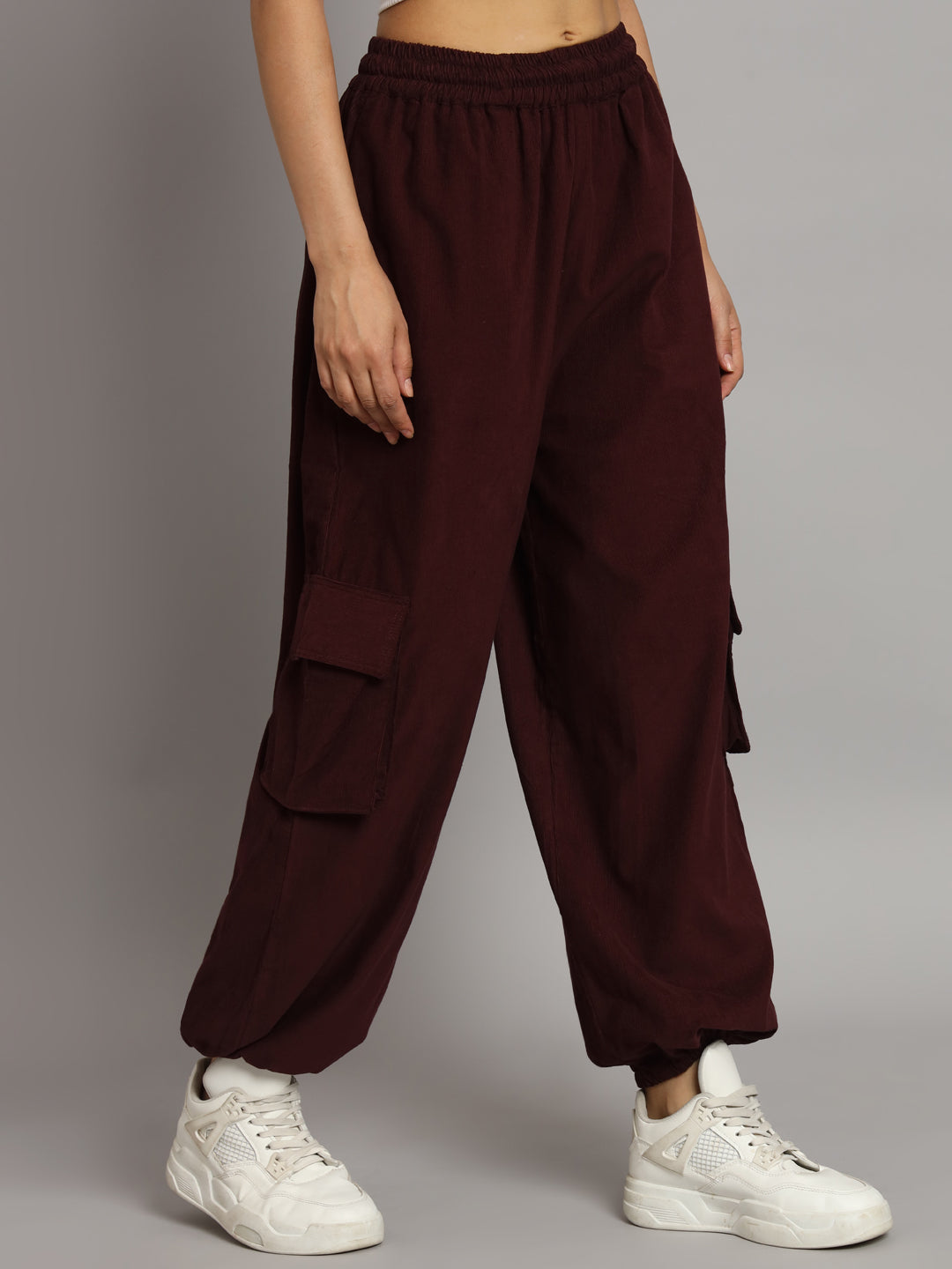 Maroon Corduroy Jogger