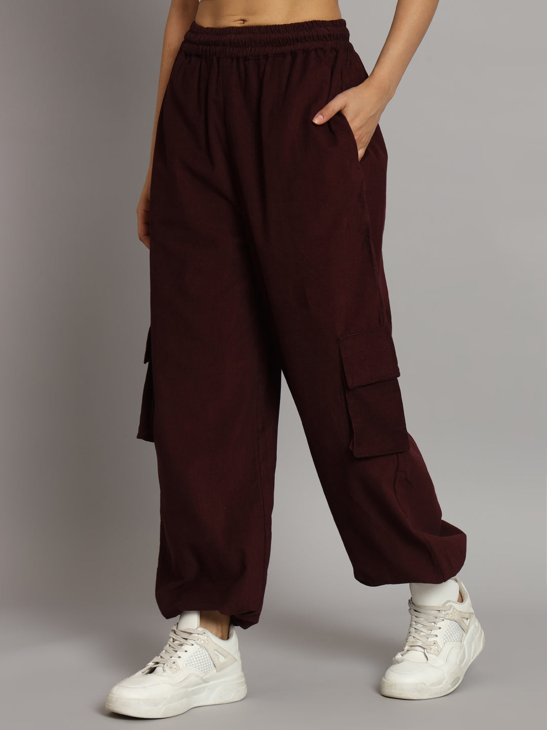 Maroon Corduroy Jogger