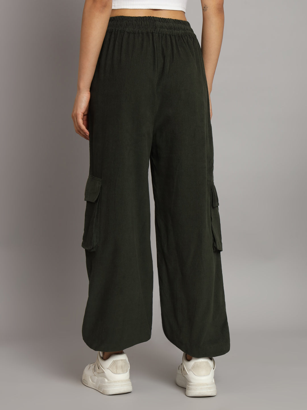 Green Corduroy Jogger Pants