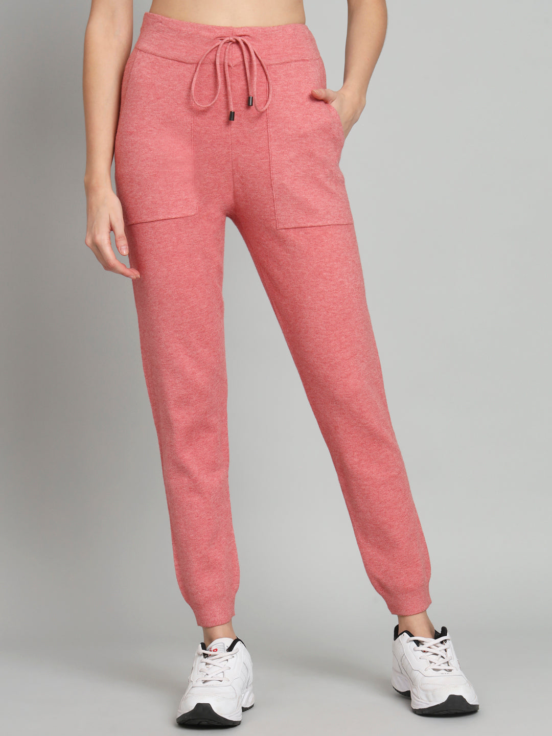 Pink Woollen Jogger Pants