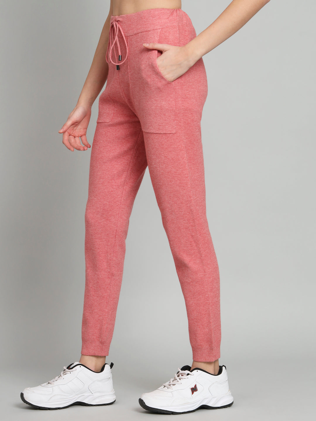 Pink Woollen Jogger Pants