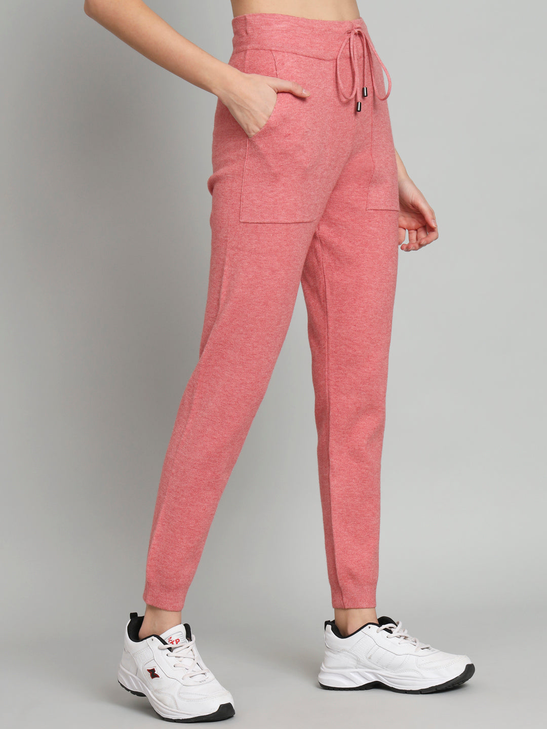 Pink Woollen Jogger Pants