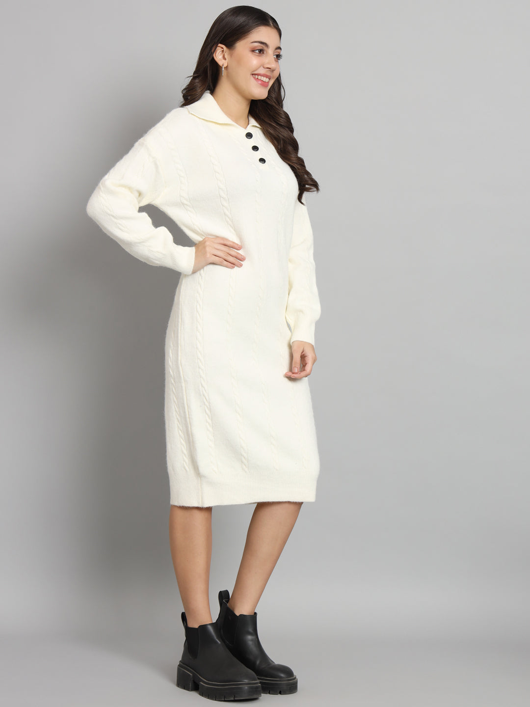 BROOWL Women's Woollen Dress