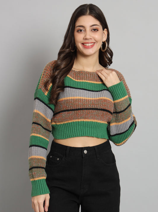 BROOWL Women's Color Block Sweater