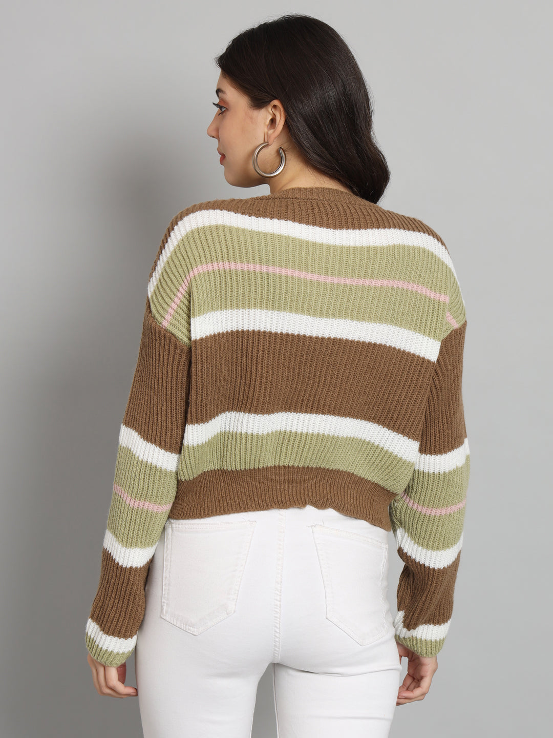 BROOWL Wome's Round Neck Sweater