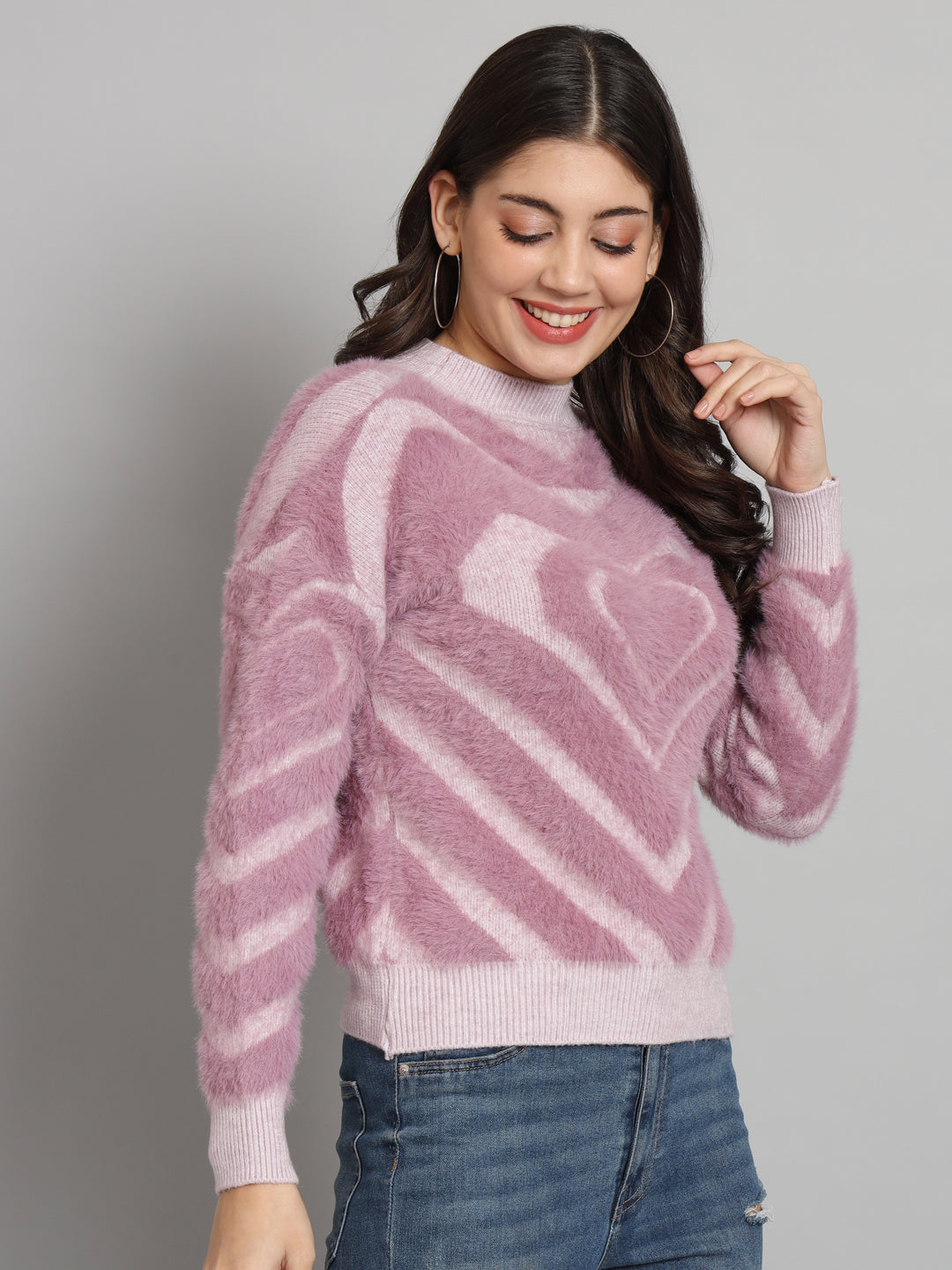 BROOWL Womens's Fur Sweater