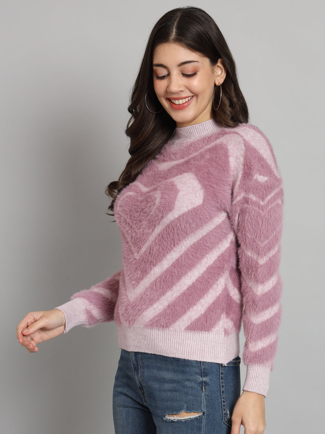 BROOWL Womens's Fur Sweater