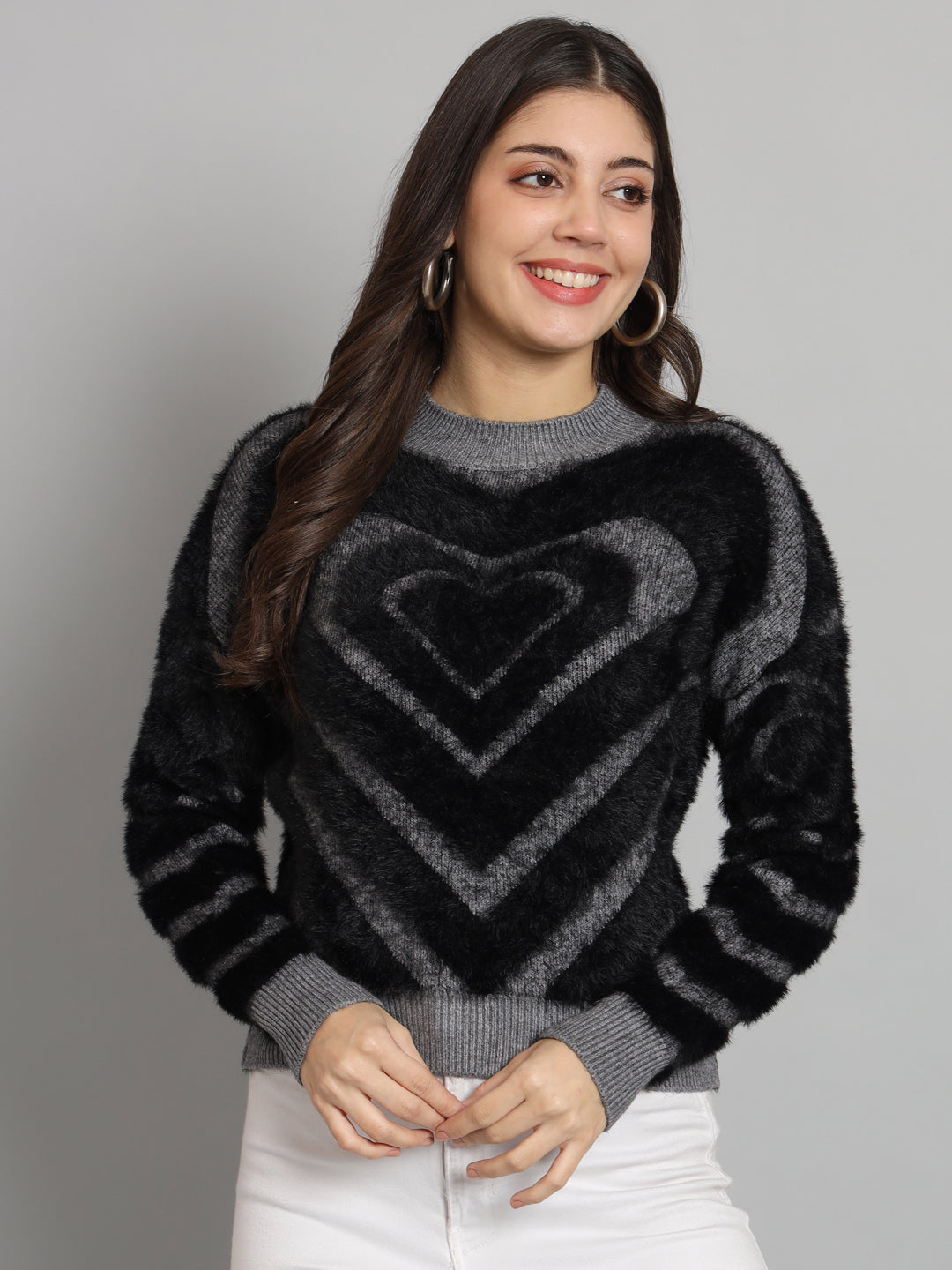 BROOWL Womens's Fur Sweater