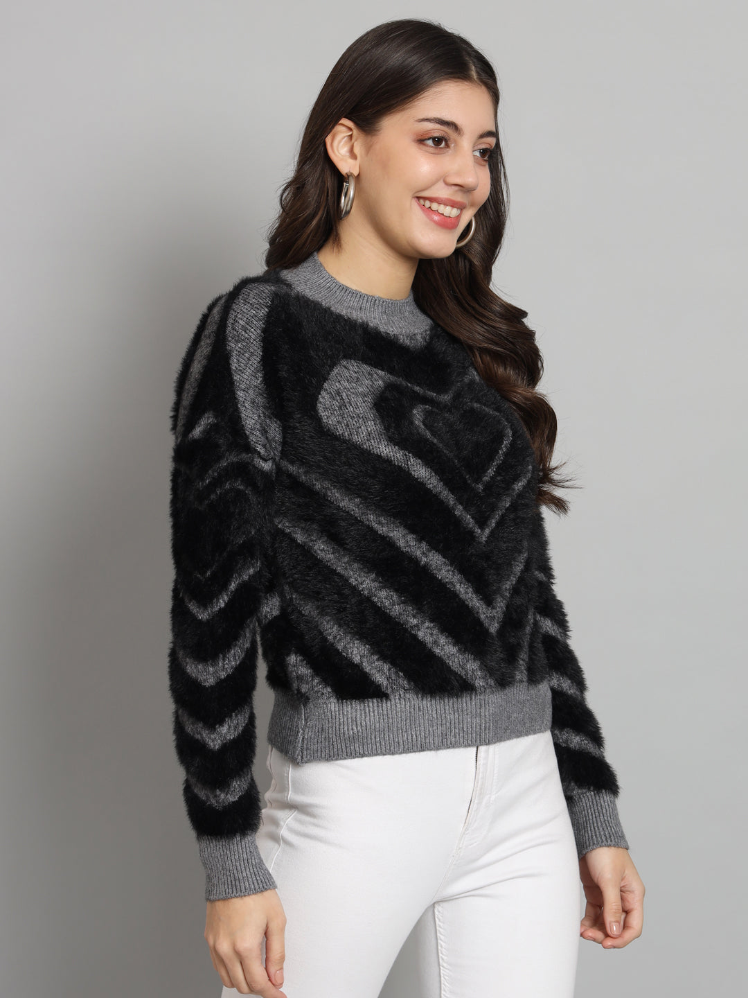 BROOWL Womens's Fur Sweater