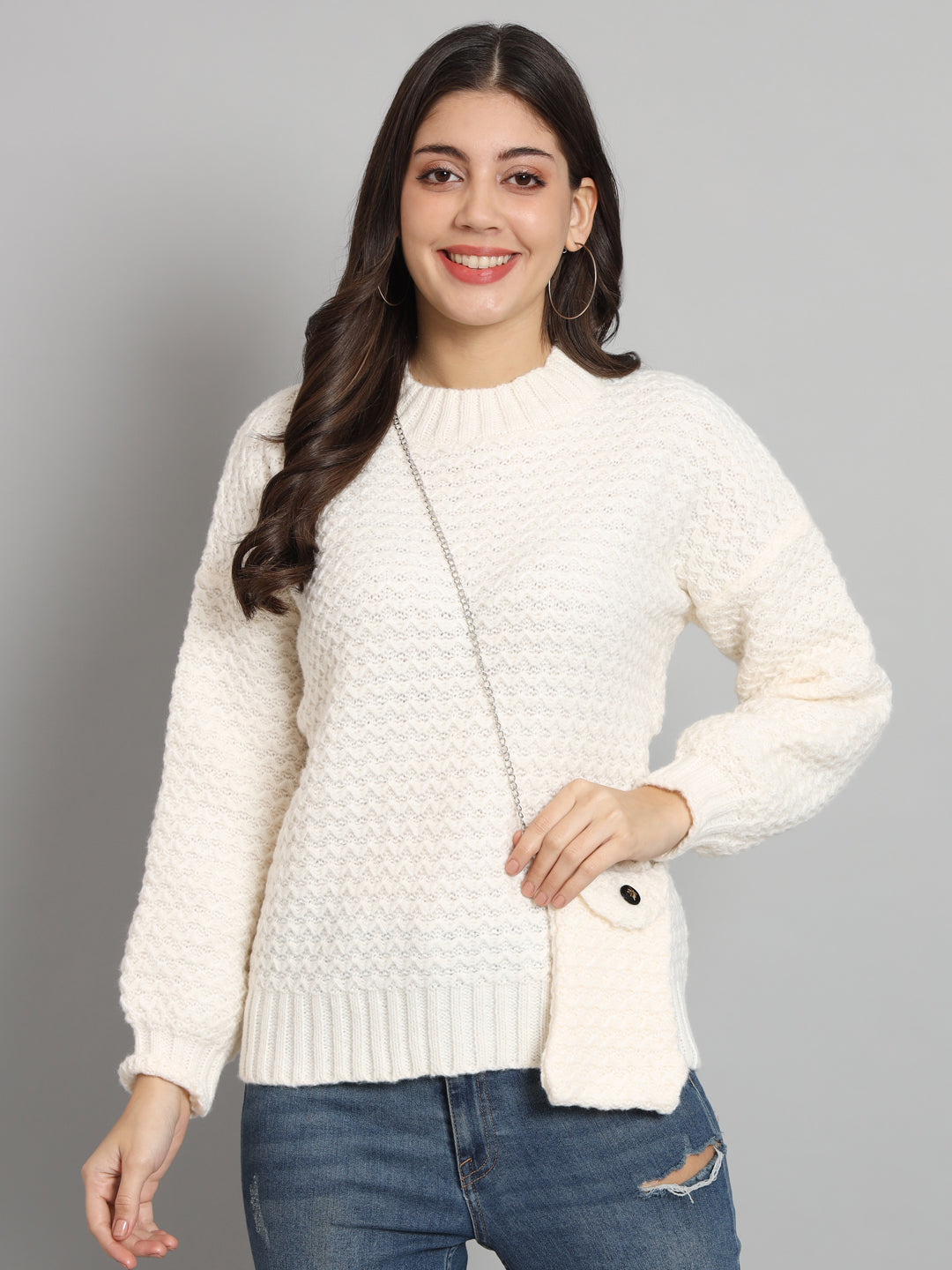 BROOWL Women's Knitted Sweater