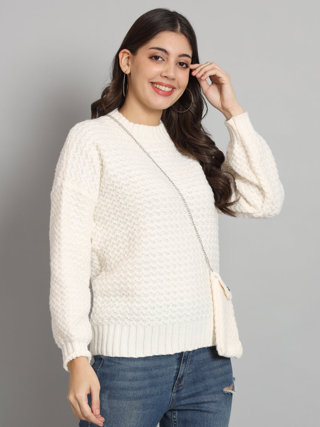 BROOWL Women's Knitted Sweater