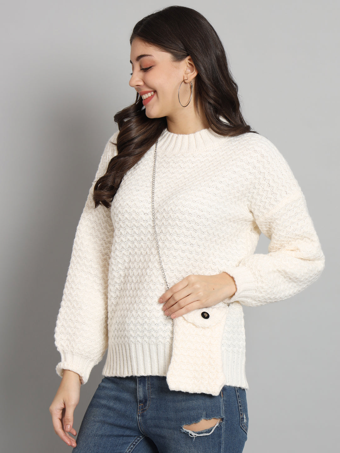 BROOWL Women's Knitted Sweater