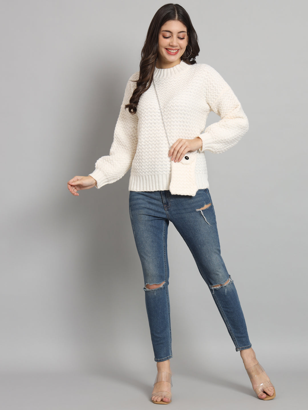 BROOWL Women's Knitted Sweater