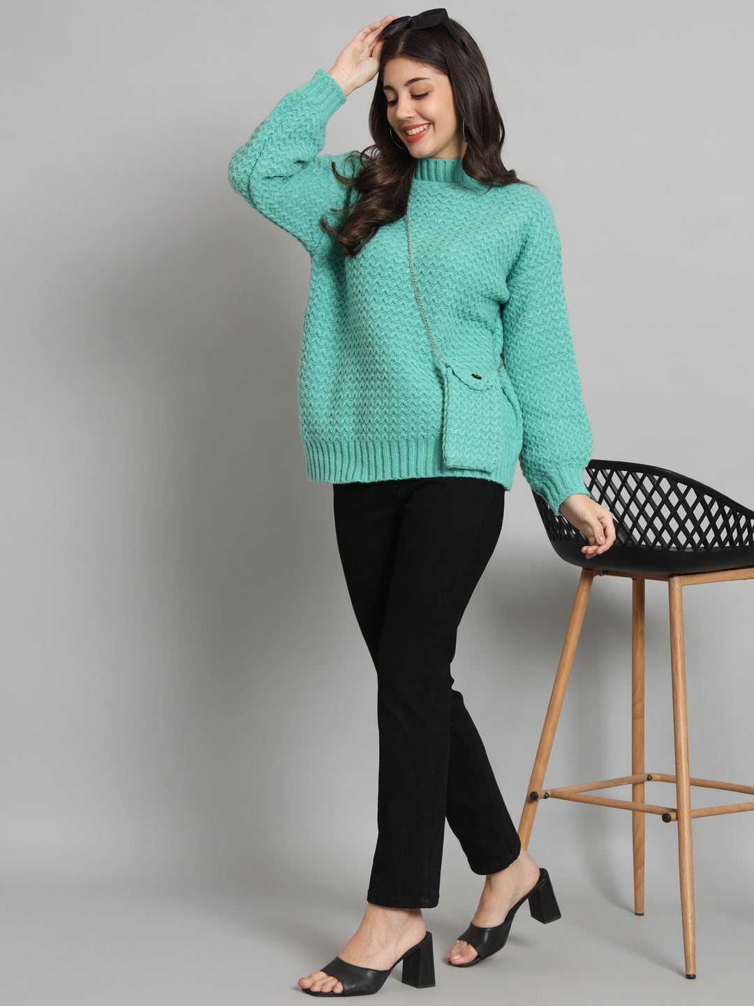 BROOWL Women's Knitted Sweater