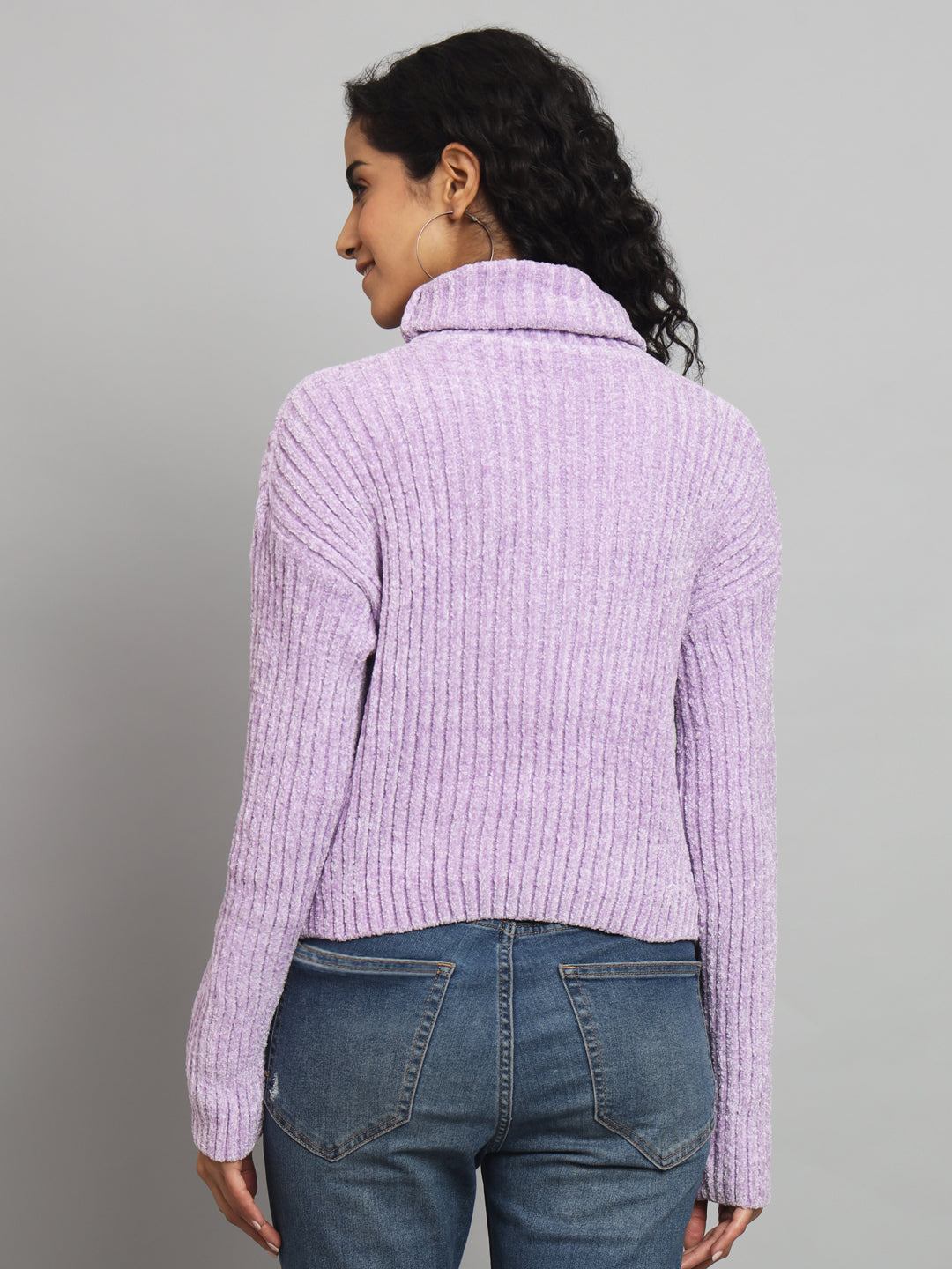 BROOWL Women's High Neck Sweater