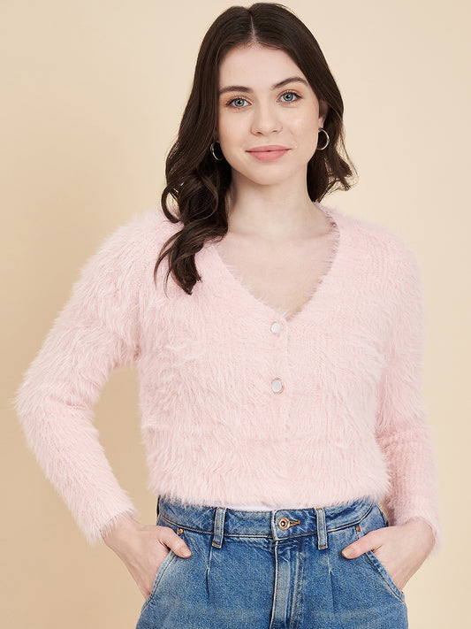 Women's Crop Fur Sweater