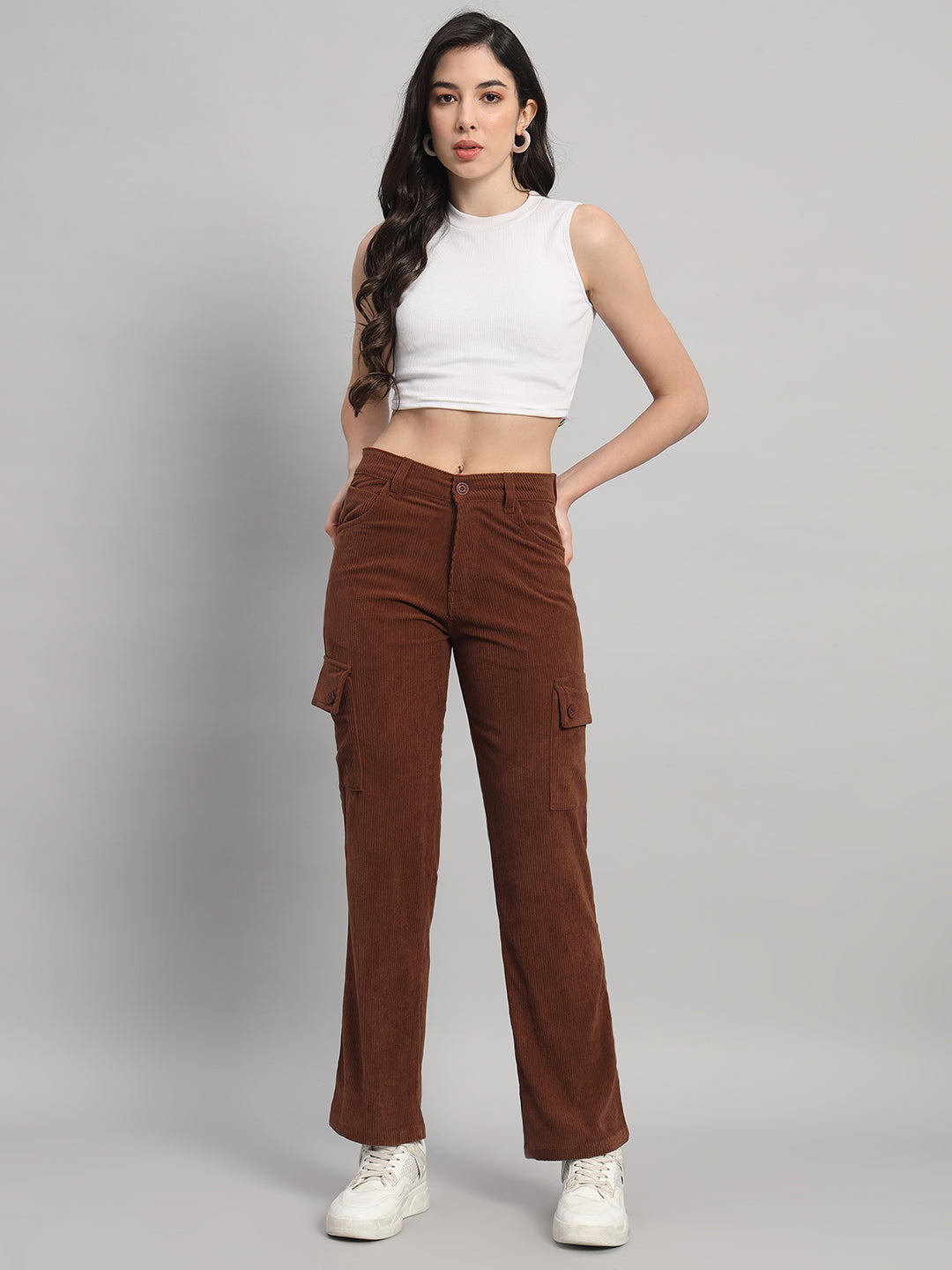 Women's Corduroy  Cargo Pants