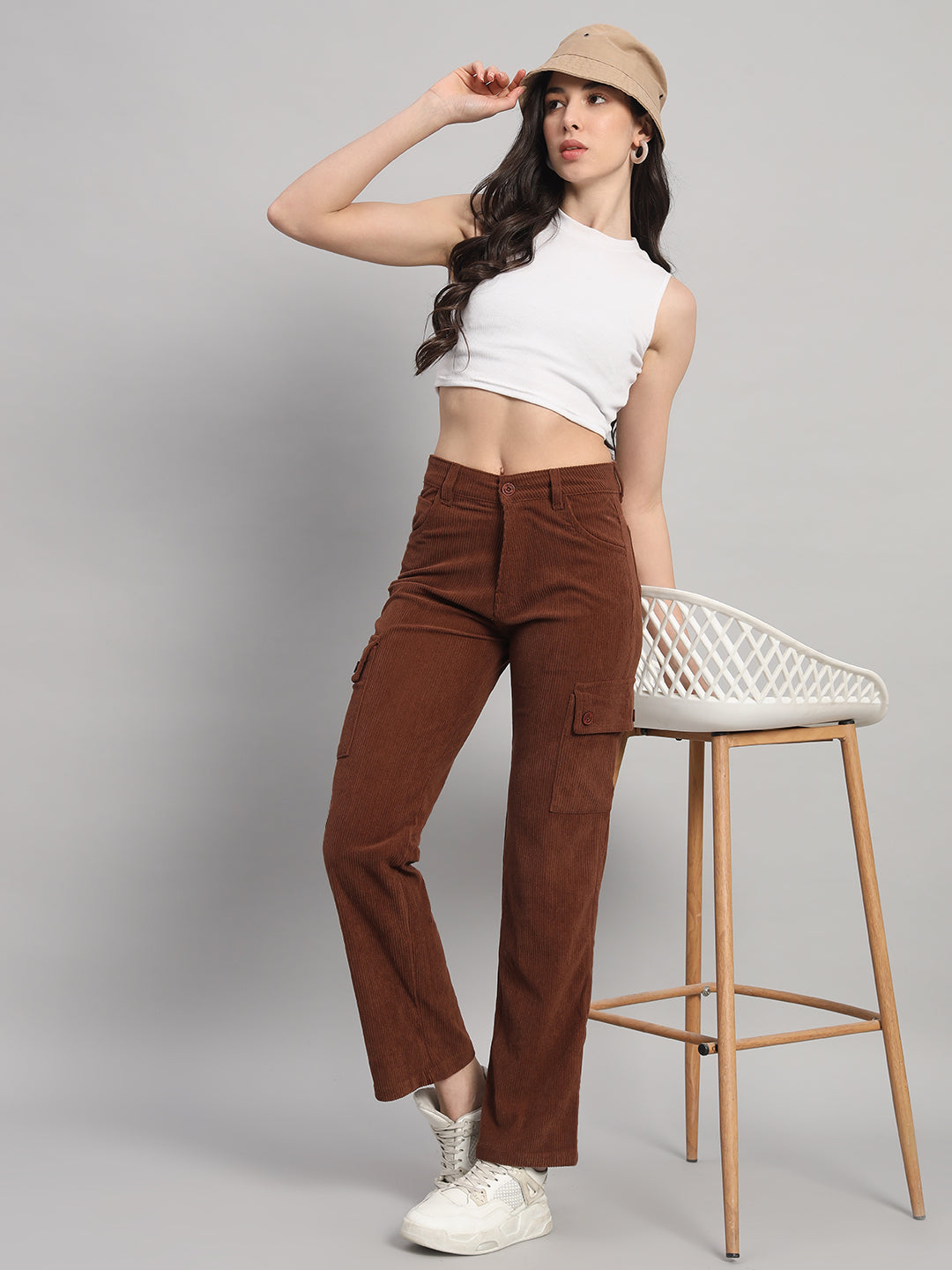 Women's Corduroy  Cargo Pants