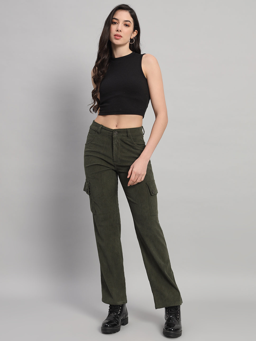 Women's Corduroy Cargo Pants