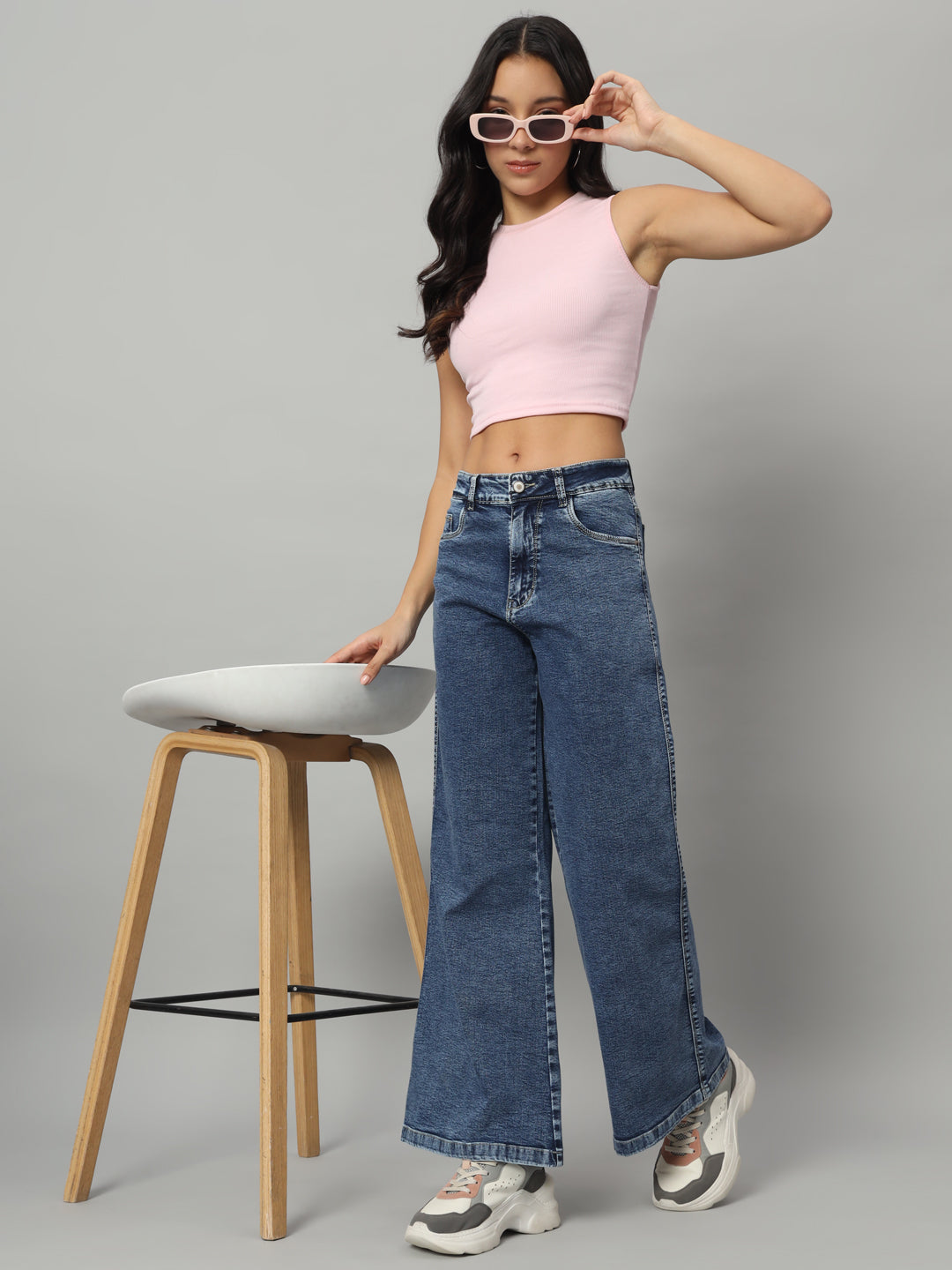 BROOWL Women Straight Fit High-Rise Stretchable Jeans