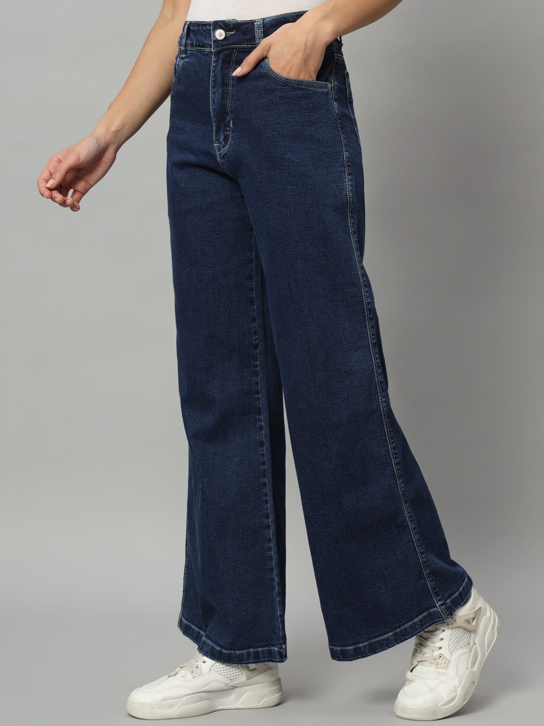 BROOWL Women Straight Fit High-Rise Stretchable Jeans