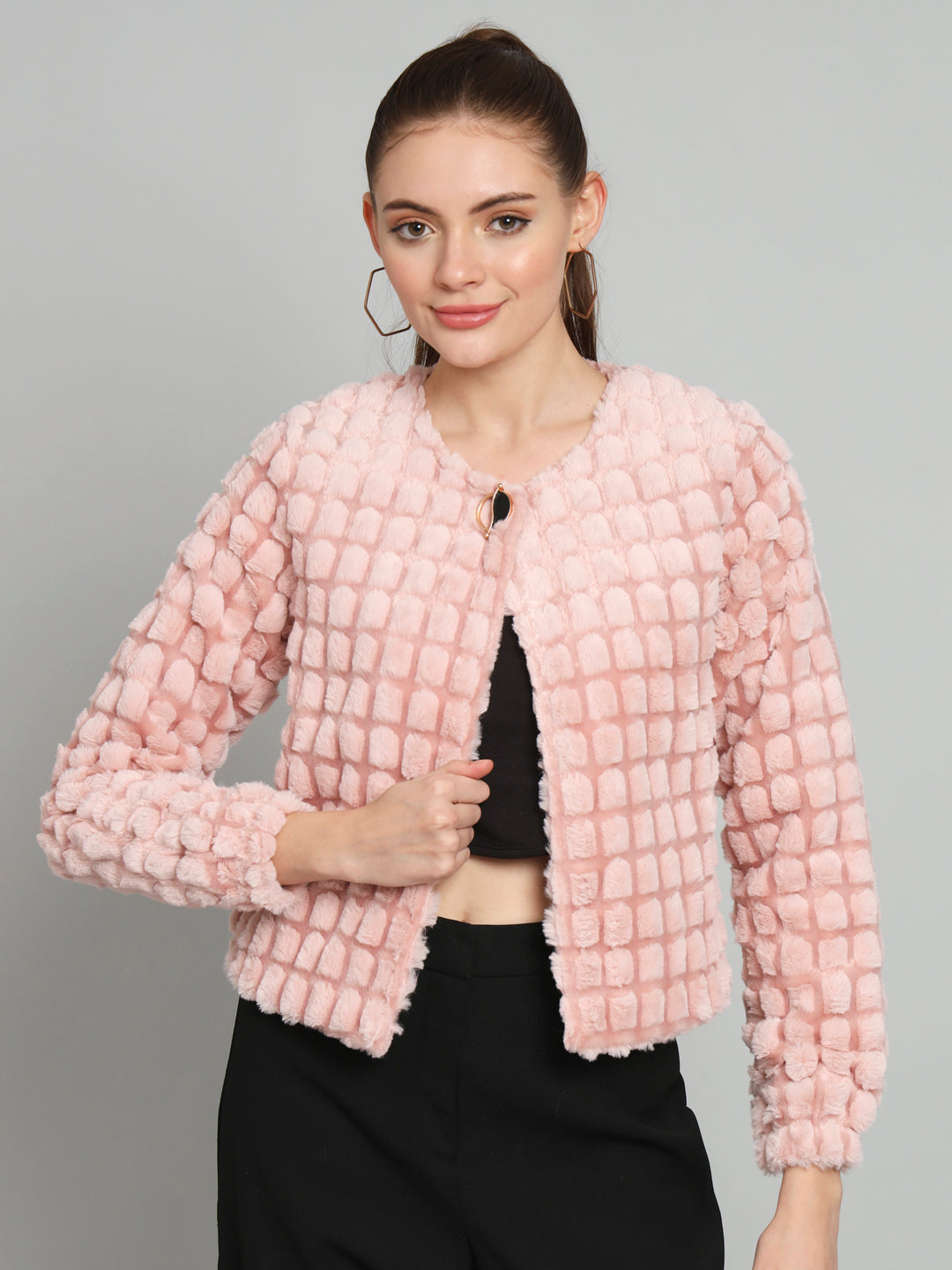 Pink Short Fur Shrug