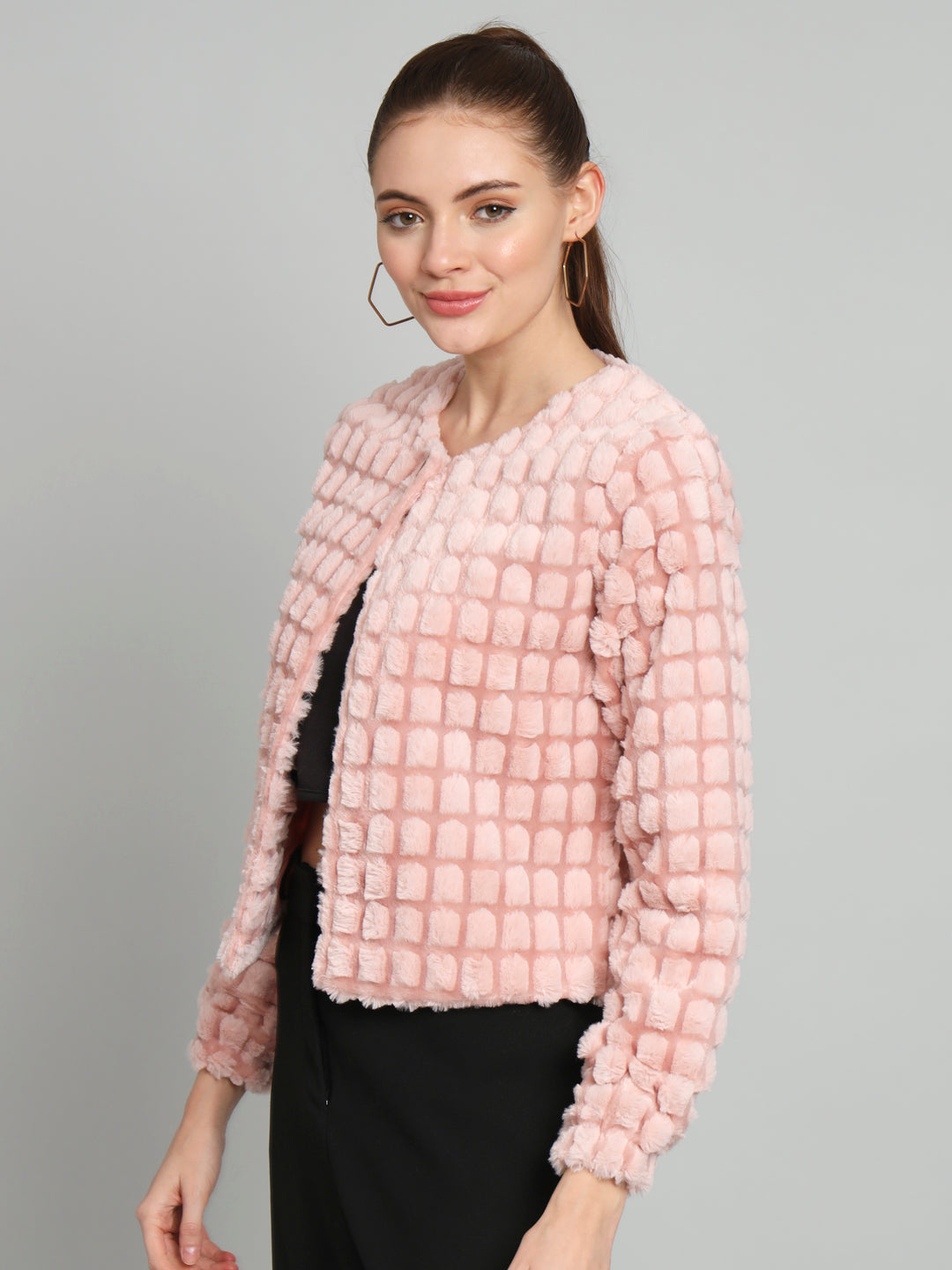 Pink Short Fur Shrug