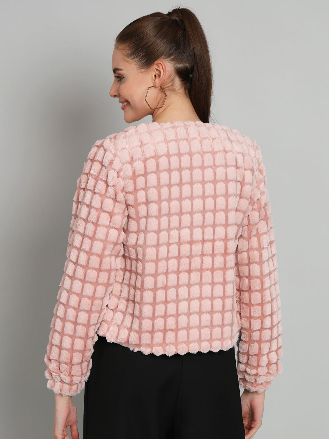 Pink Short Fur Shrug