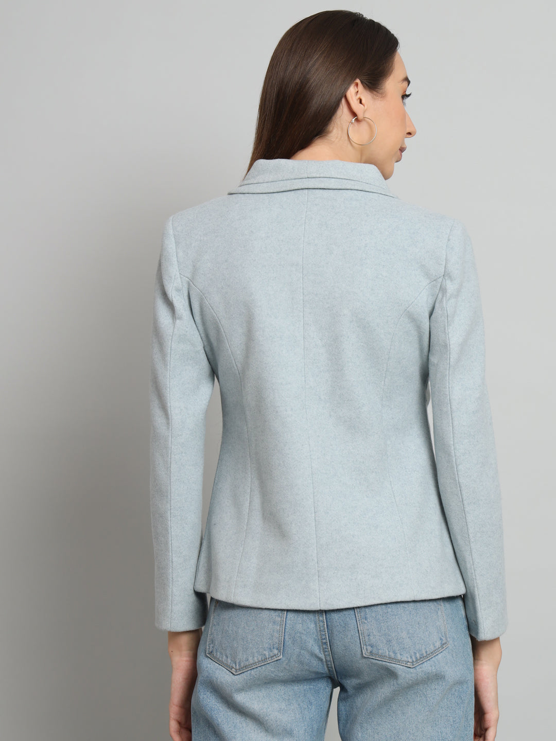 Womens Short Woollen Blazer