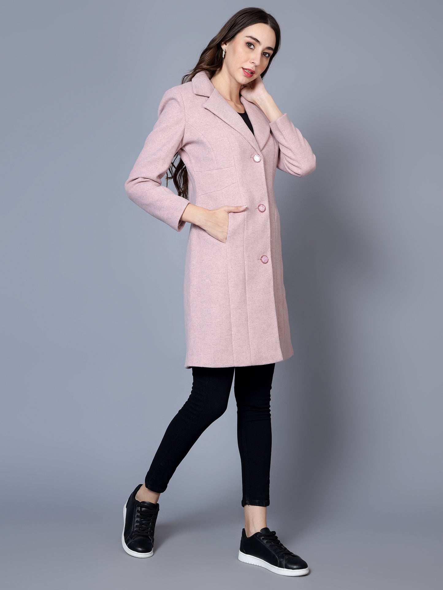 Women's Long Woollen Coat.