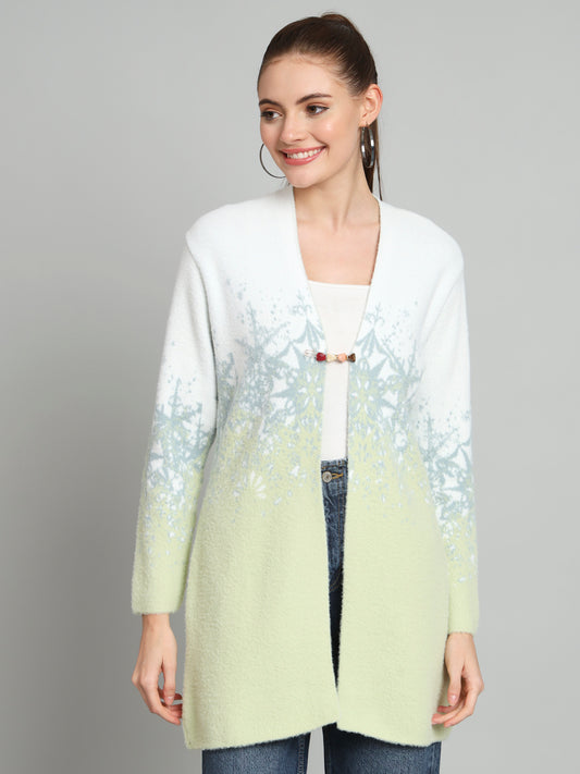 Designer Print Woollen Shrug