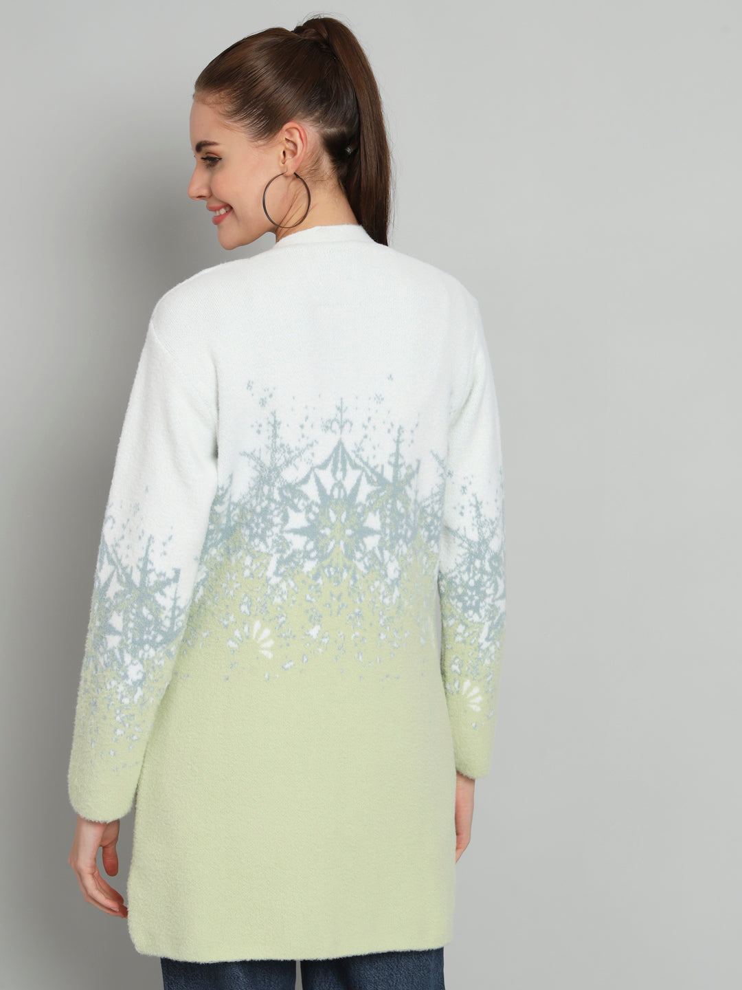 Designer Print Woollen Shrug