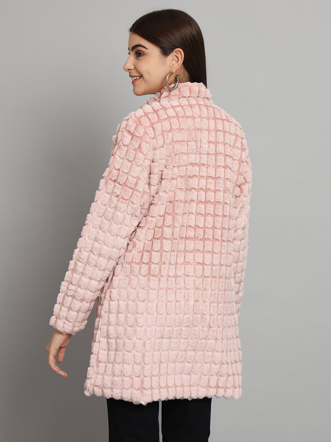 Pink Furry Overcoat