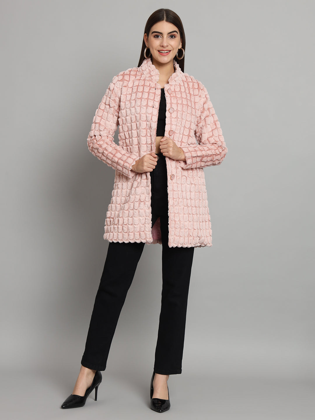 Pink Furry Overcoat