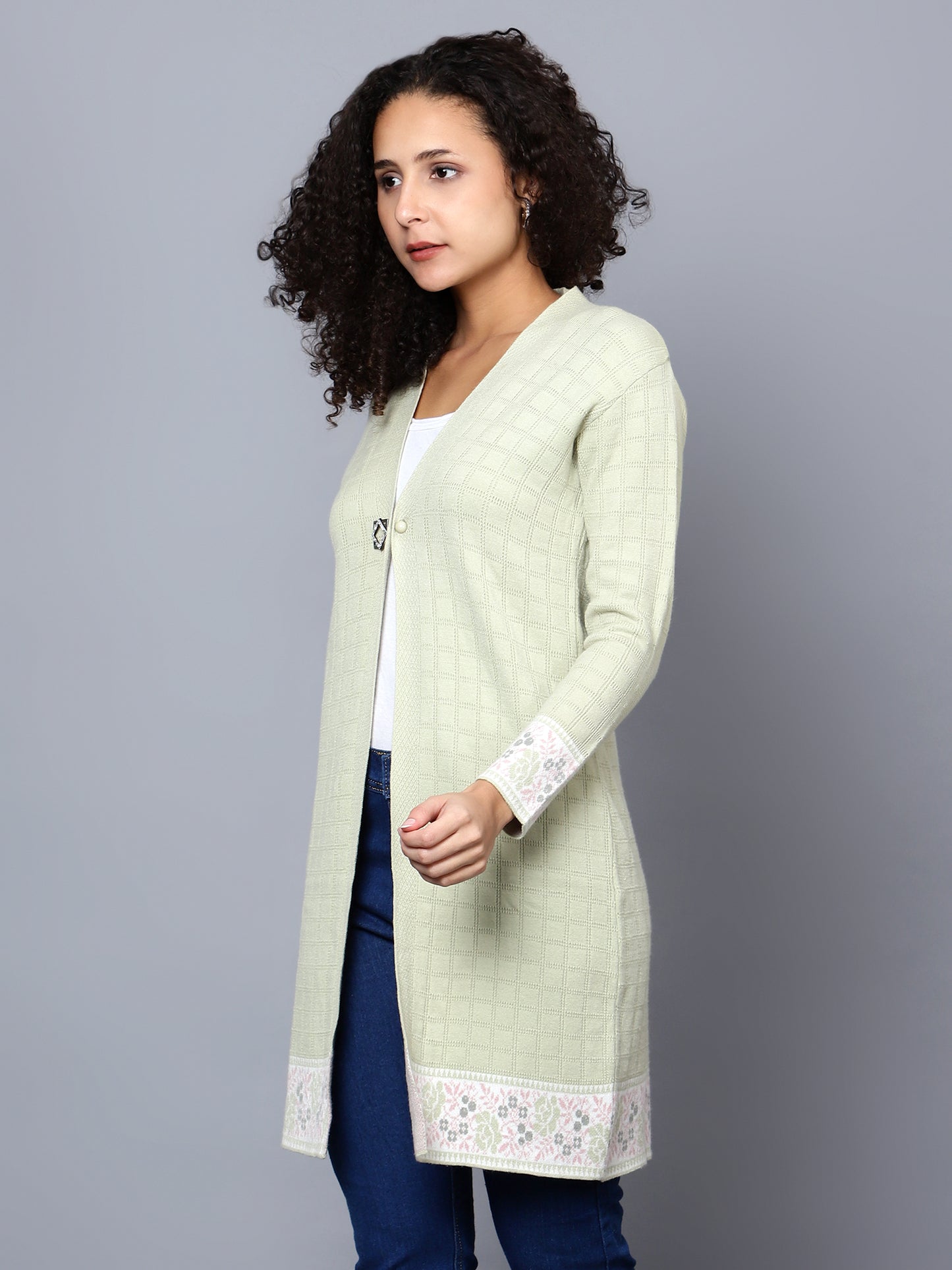 Green Soft Woollen Shrug