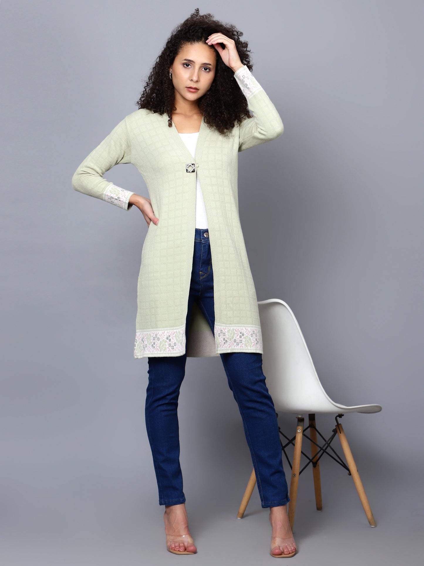 Green Soft Woollen Shrug