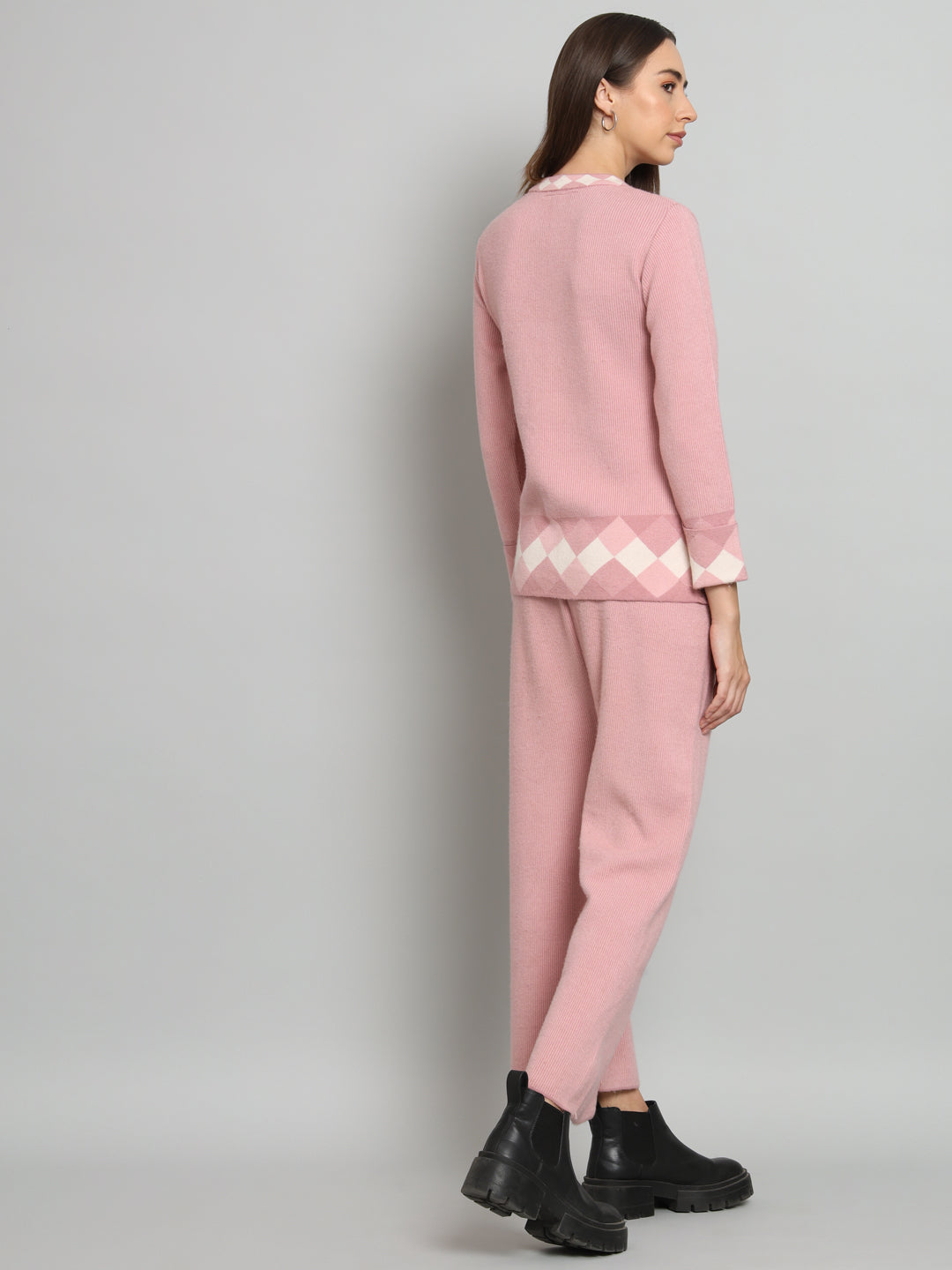 Pink Elite Woollen Coord Set