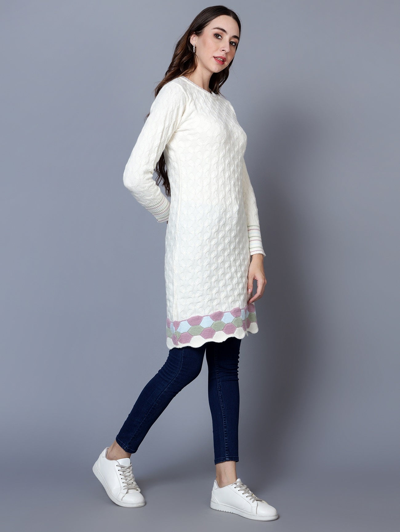 BROOWL Womens Woollen Winter Wear Dress.