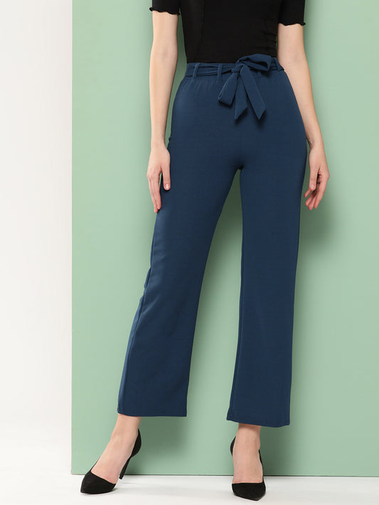 BROOWL Women Smart High-Rise Trousers