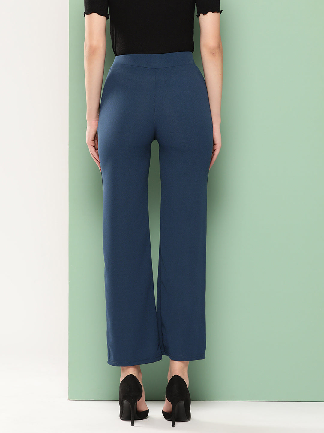 BROOWL Women Smart High-Rise Trousers