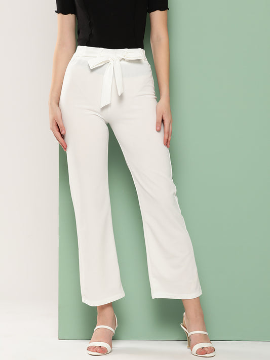 BROOWL Women Smart High-Rise Trousers