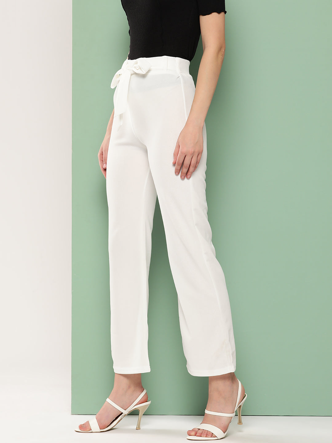 BROOWL Women Smart High-Rise Trousers